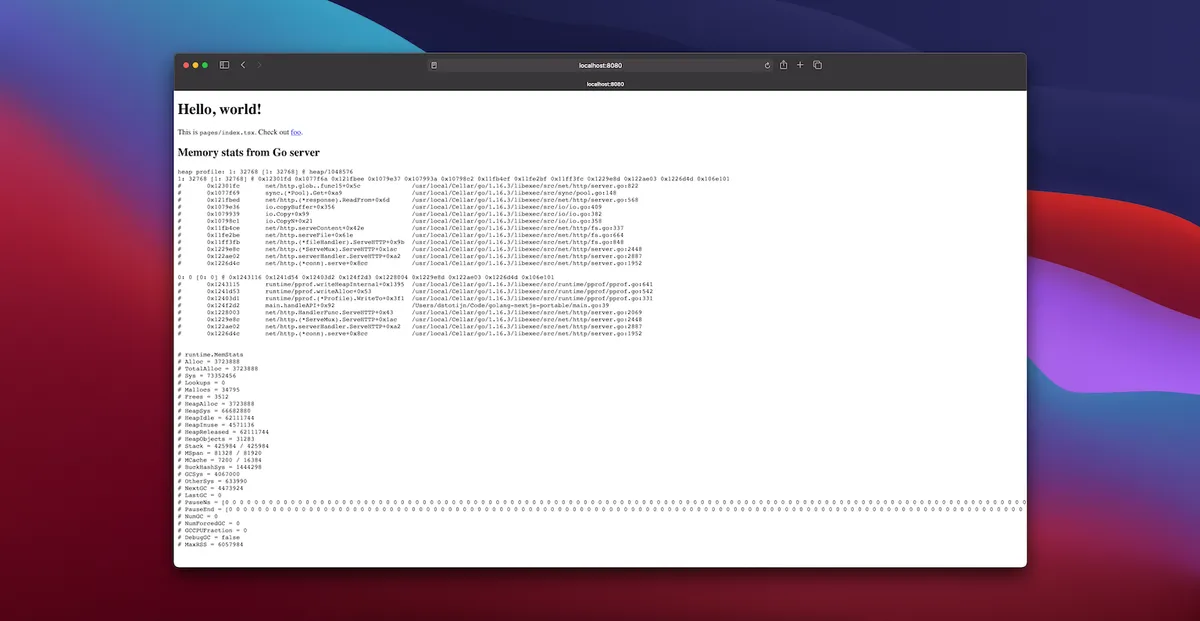 Static HTML export calling API