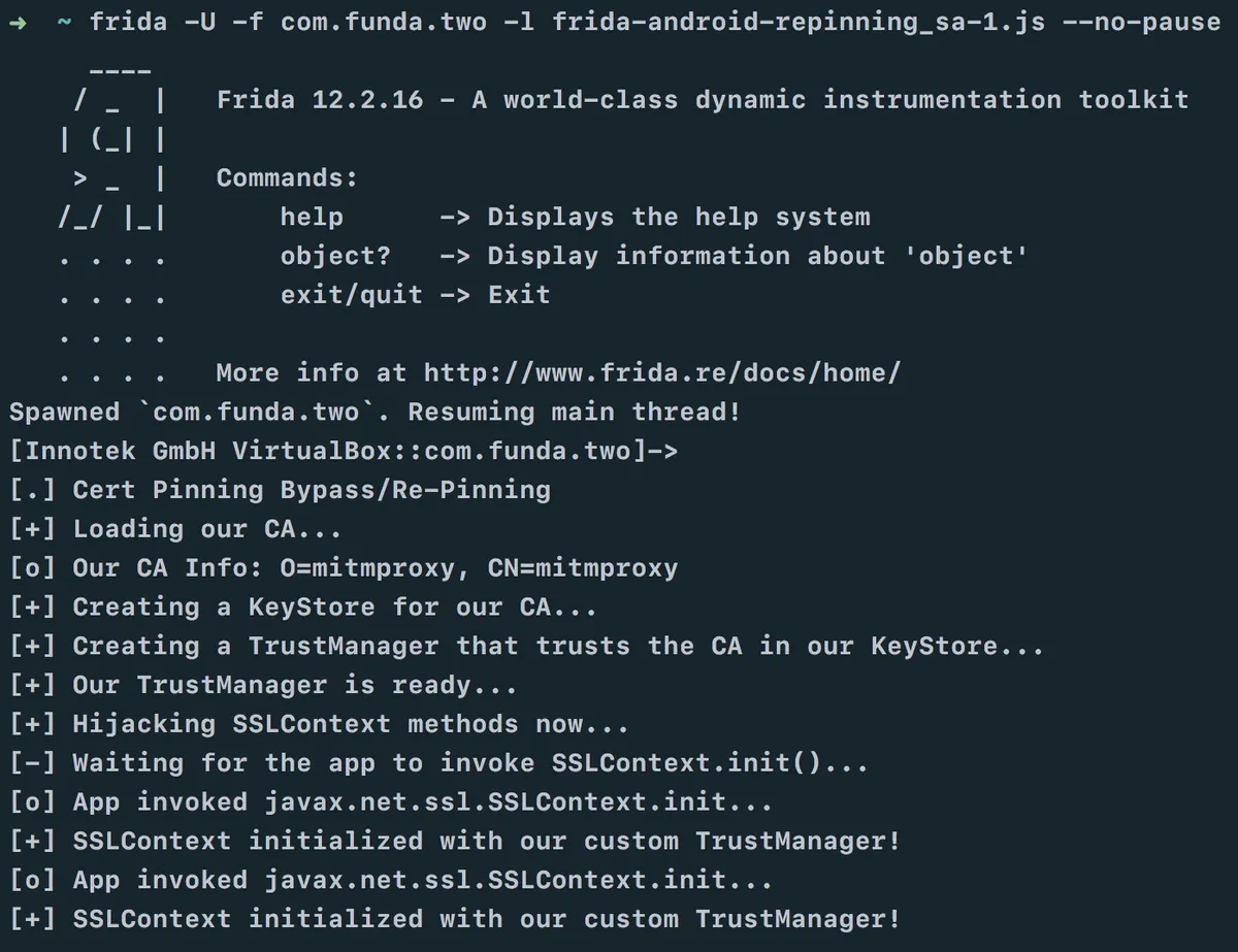 Repinning with Frida